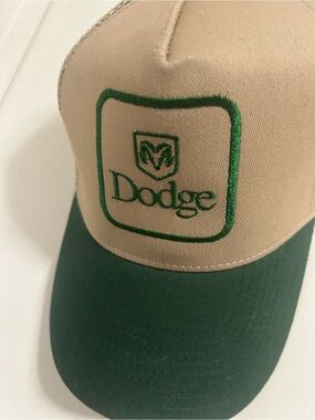 Dodge Two-Tone Tan and Green Trucker Cap